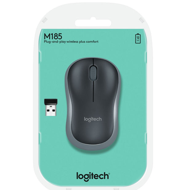 Mouse Inalámbrico Logitech M185 Negro