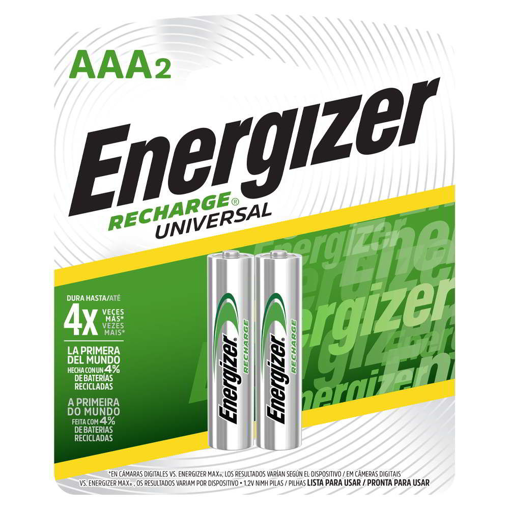 Pilas Recargables AAAx2 Energizer 700 mAh