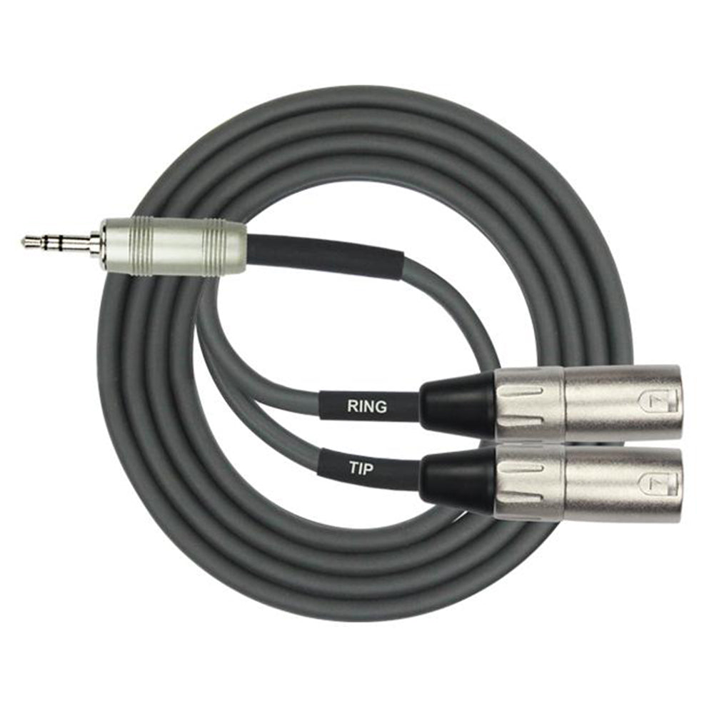 Cable Kirlin 370PRL Y ( 2 Canon A 3,5 Estereo ) 1M