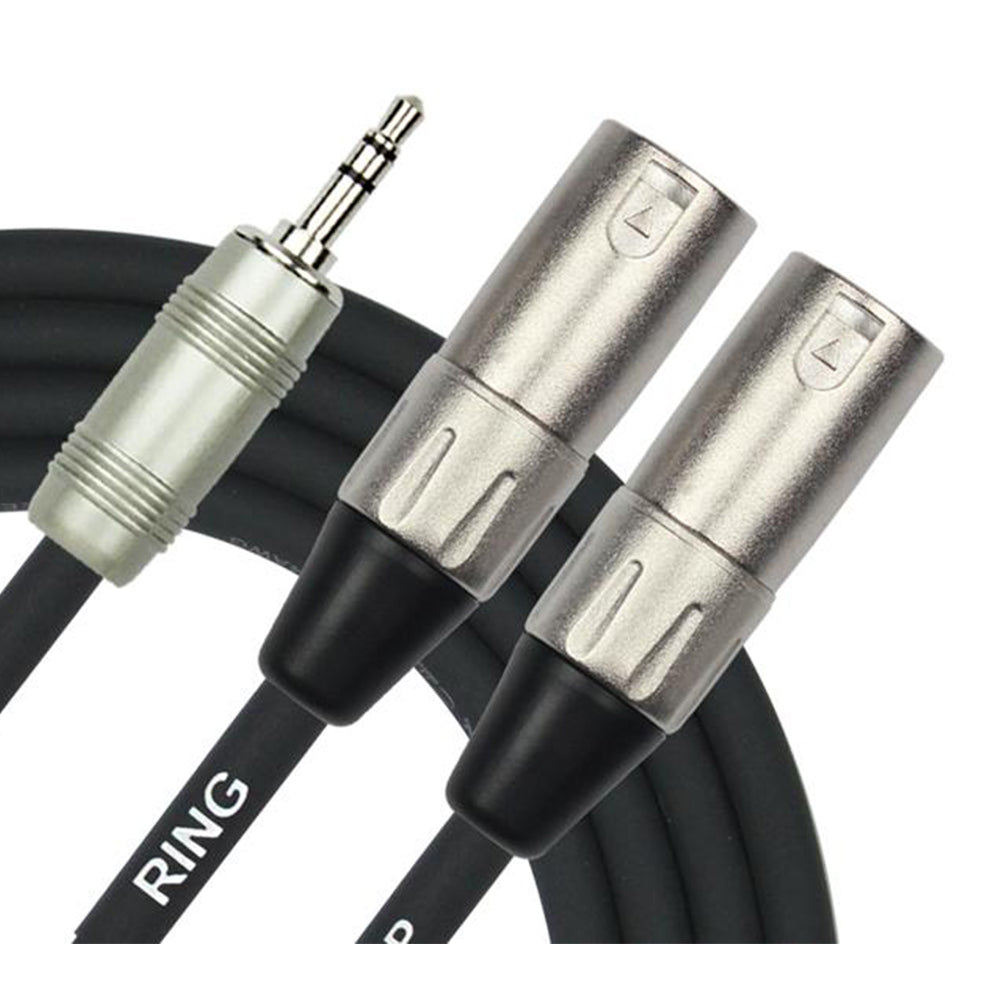 Cable Kirlin 370PRL Y ( 2 Canon A 3,5 Estereo )  1,5 M